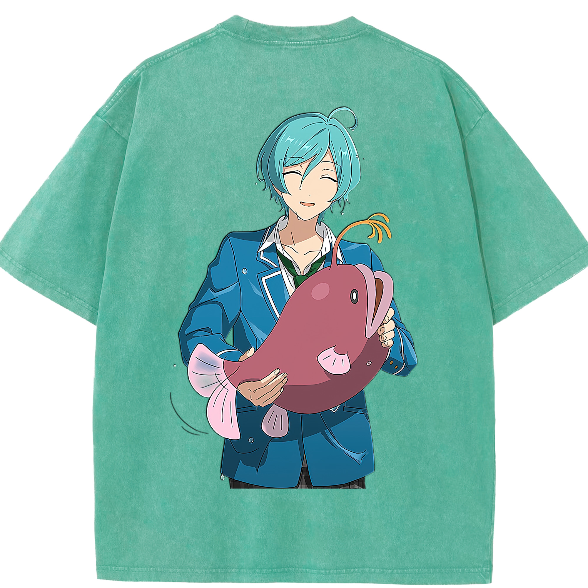 （画像用） あんさんぶるスターズ! Ensemble Stars 綿100% ヴィンテージ風 半袖Tシャツ（背面プリント）